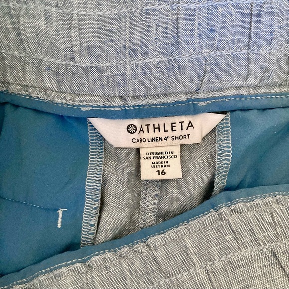 Lot of 2 size 16 Linen Shorts Athleta Cabo, Old Navy Everyday Short - Picture 6 of 16